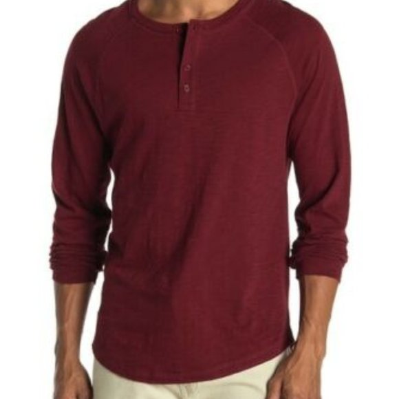 Vince Slub Henley Men's long sleeve shirt size Med